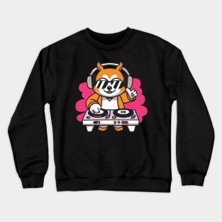 Cute Corgi plays Dj Music Funny Dog kawaii Crewneck Sweatshirt